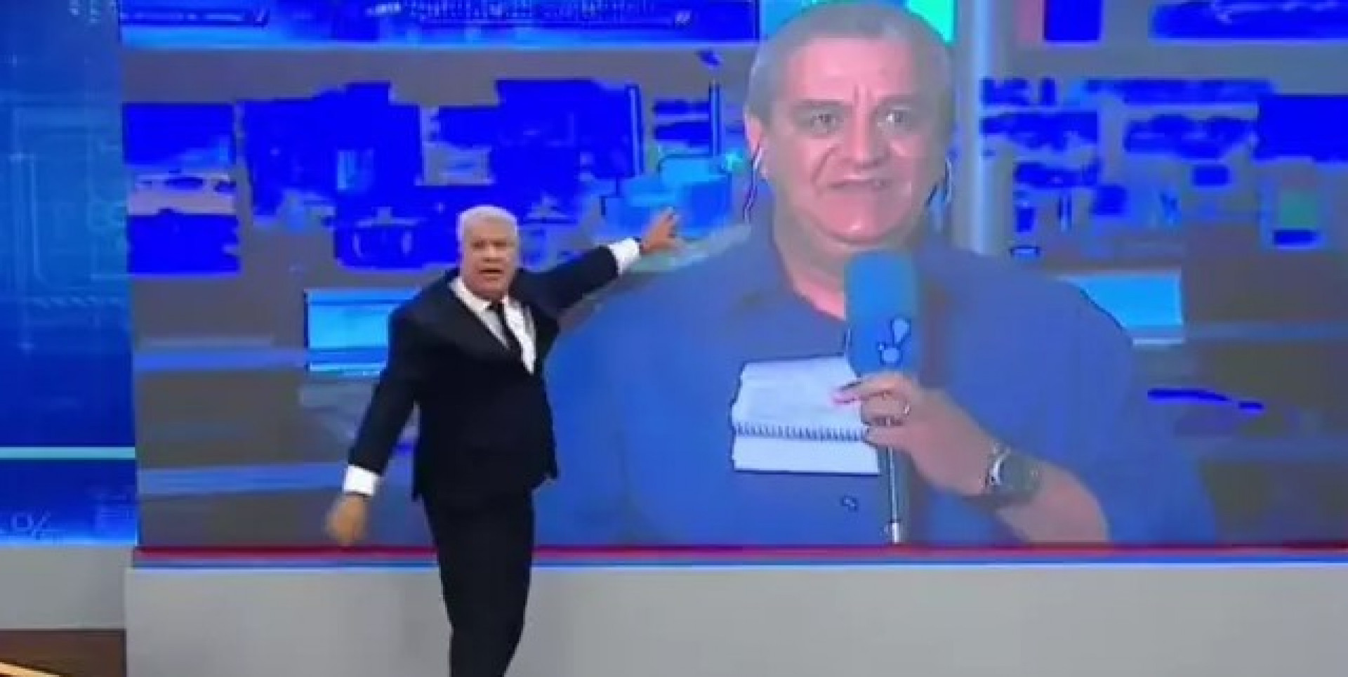 Sikêra Jr. manda repórter calar a boca ao vivo - Reprodução/RedeTV