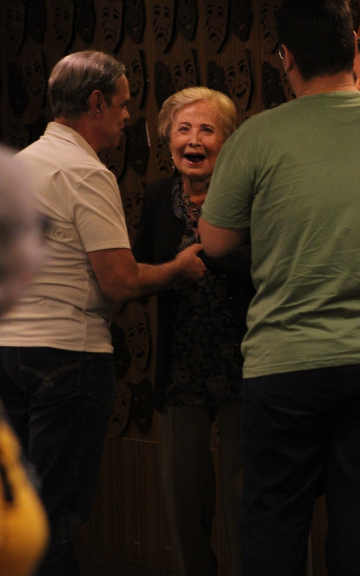 Gl&oacute;ria Menezes encontra Diogo Vilela ap&oacute;s espet&aacute;culo