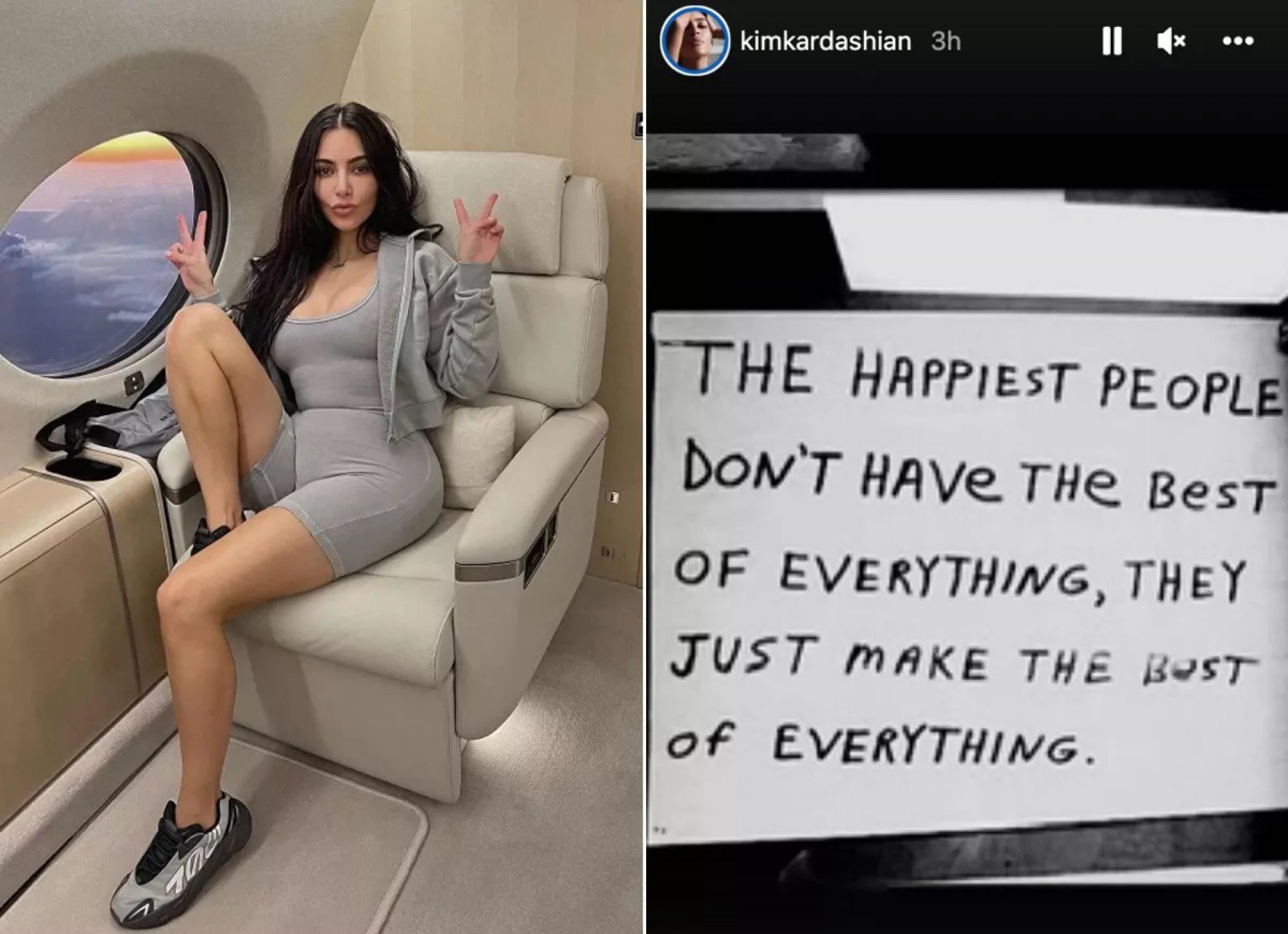 Kim Kardashian é criticada após publicar frase motivacional - Reprodução / Instagram