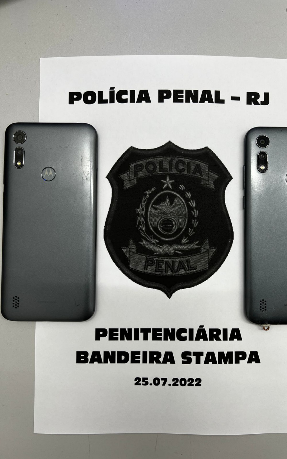 Material apreendido foi recolhido e levado para Delegacia de Polícia sediada no complexo penitenciário