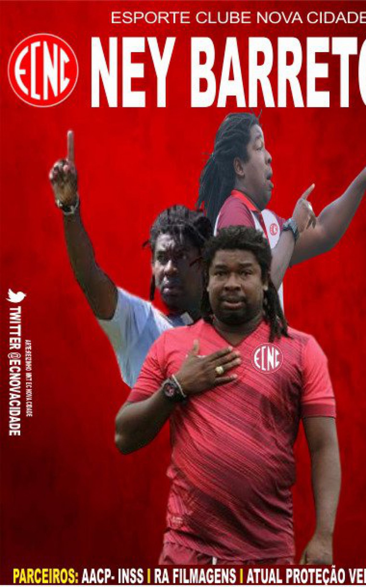 O Nova Cidade confirmou o treinador Ney Barreto em suas redes sociais