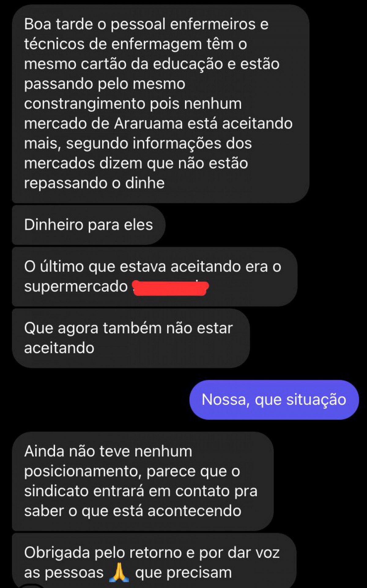Profissionais da &aacute;rea da sa&uacute;de tamb&eacute;m disseram que est&atilde;o com o mesmo problema