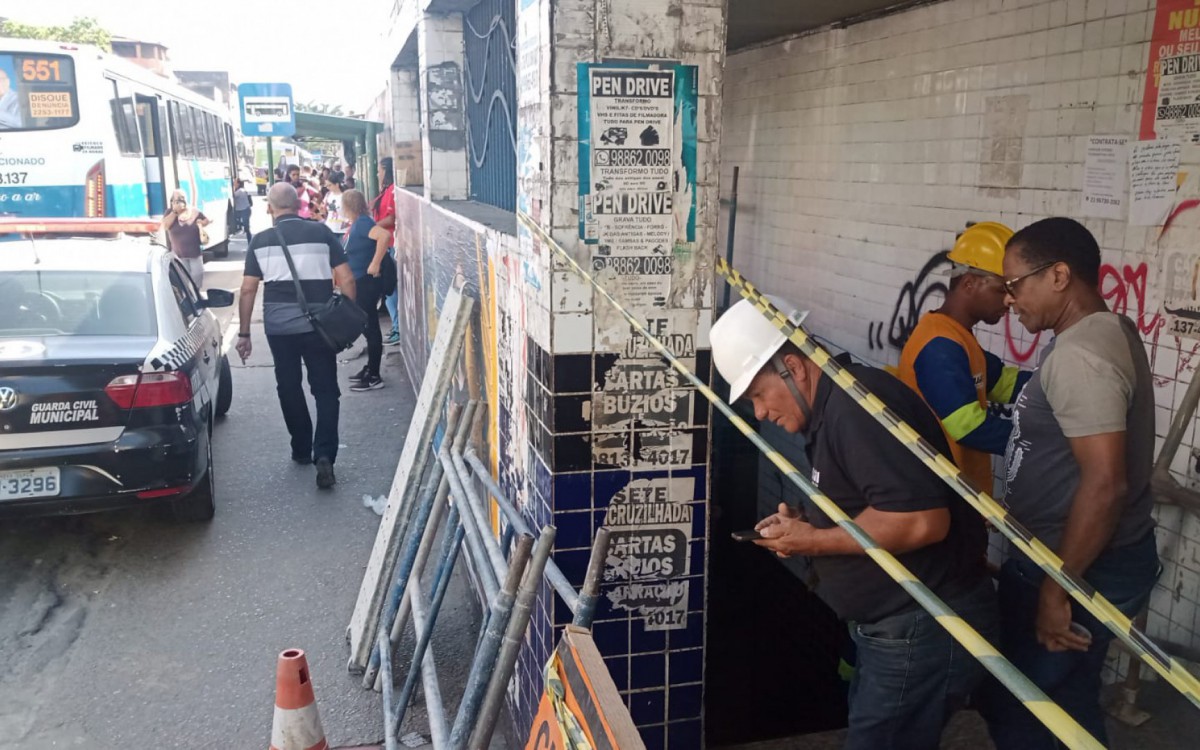 As obras de revitalização do túnel estão sendo realizadas pelo Governo do Estado, em parceria com a Prefeitura