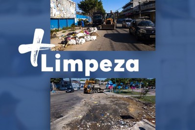 Serviços Públicos realiza retirada de entulhos em ruas da cidade