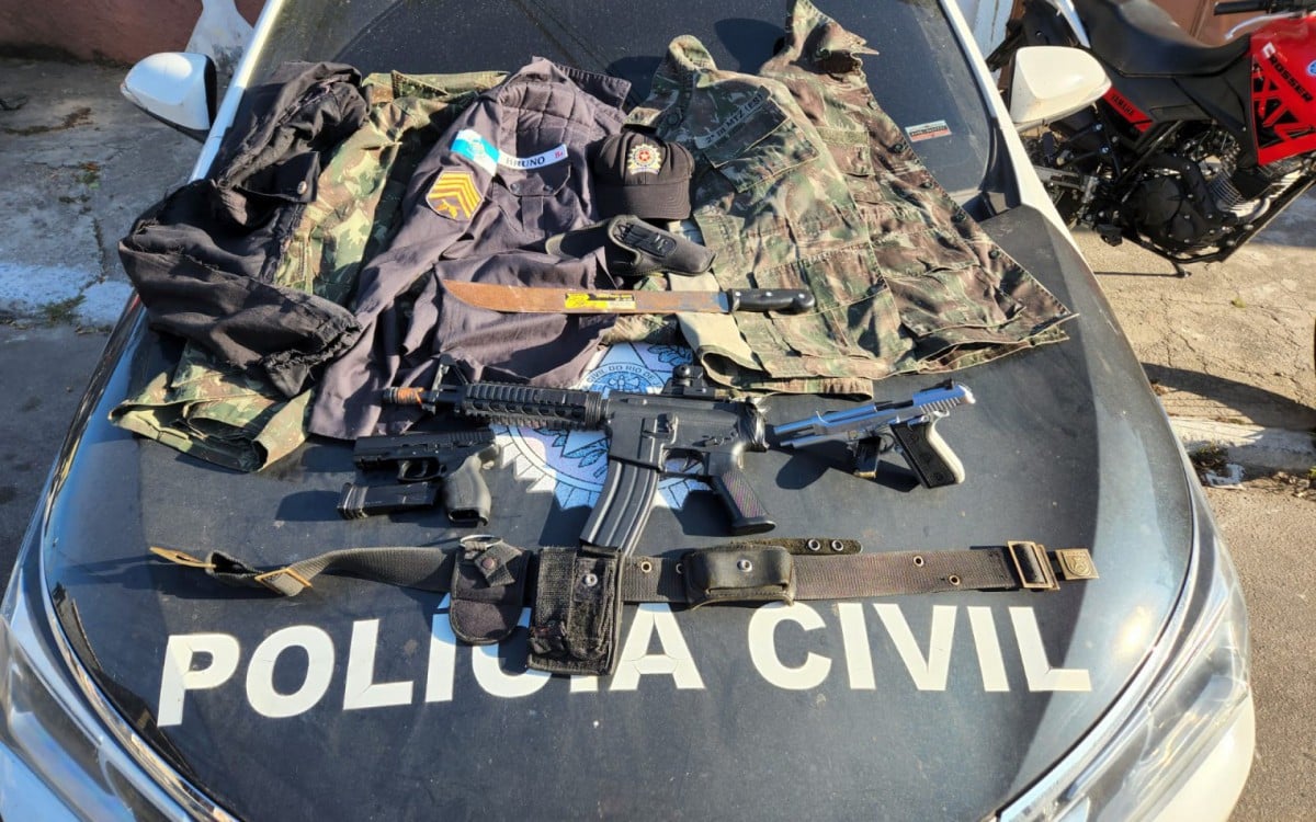 Material apreendido pela polícia durante a ação - Divulgação