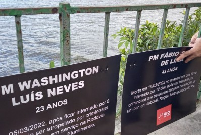 Rio de Paz colocará três novas placas para homenagear vítimas recentes da violência no Rio