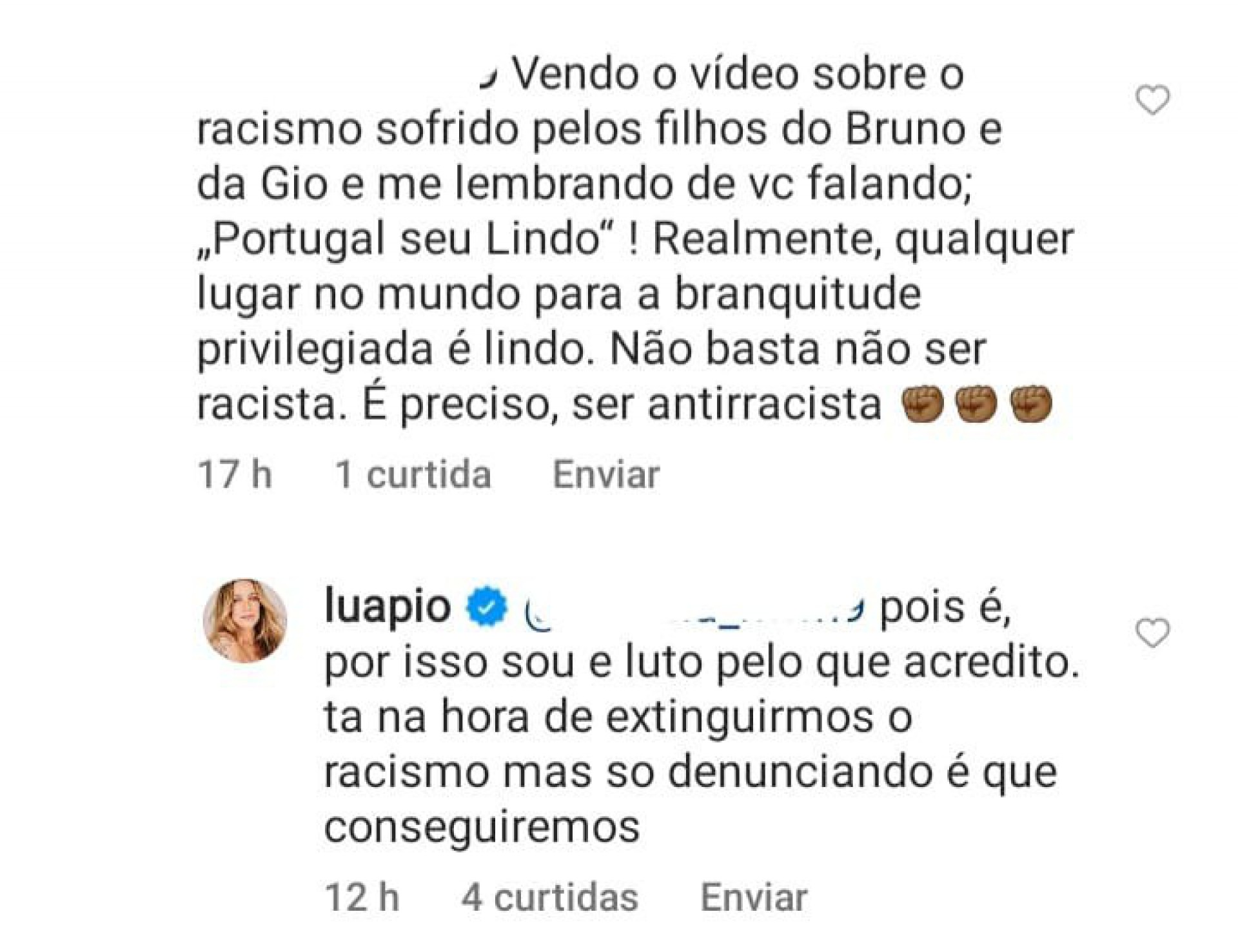 Luana Piovani comentou racismo sofrido pelos filhos de Giovanna Ewbank  - Reprodução/Instagram