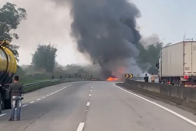 Caminhão de combustível explode e mata motorista em Silva Jardim