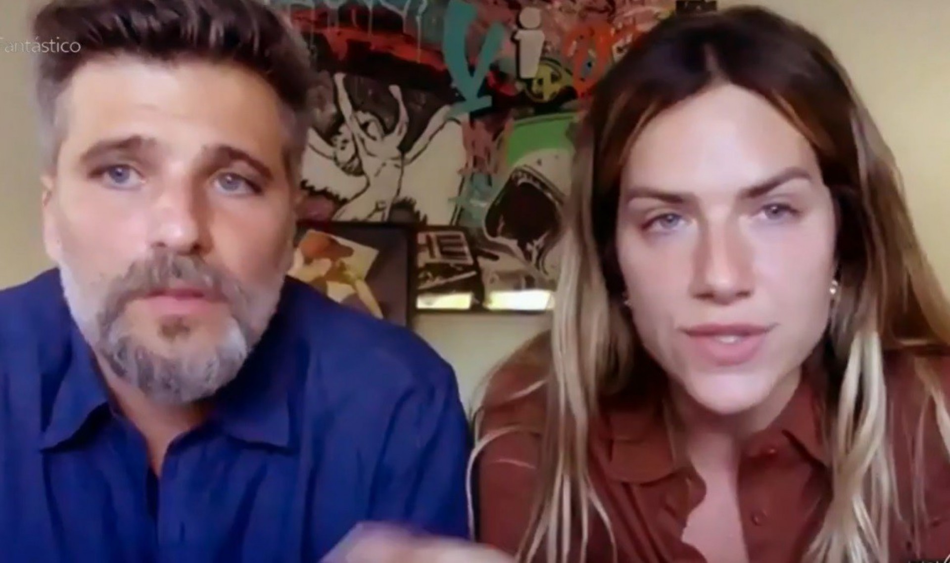 Giovanna Ewbank e Bruno Gagliasso em entrevista ao 'Fantástico' - Reprodução da TV Globo