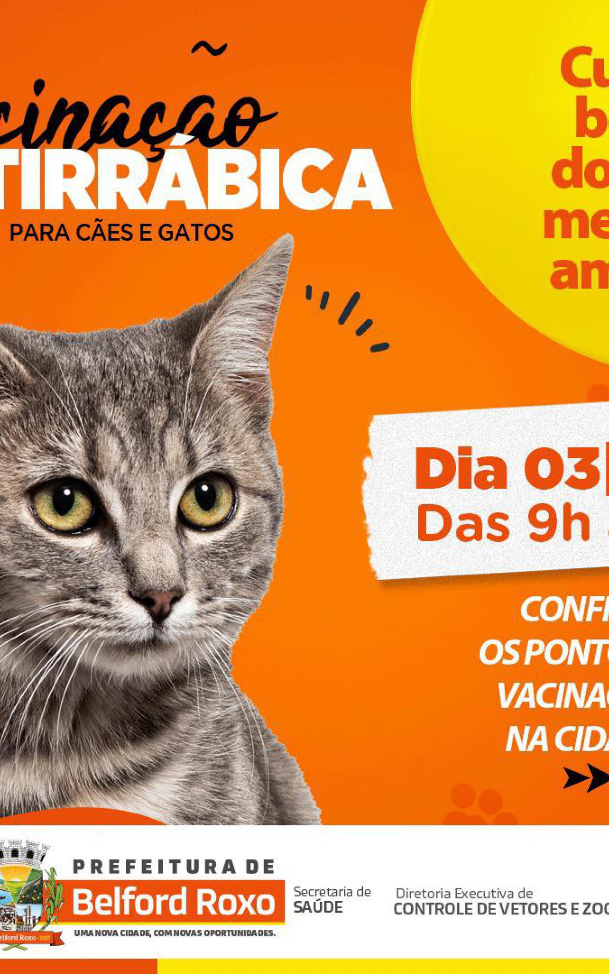 A Campanha estar&aacute; em tr&ecirc;s bairros nesta quarta-feira (03/08)