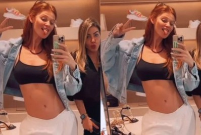 Cintia Dicker ostenta barriguinha de primeira gravidez em passeio