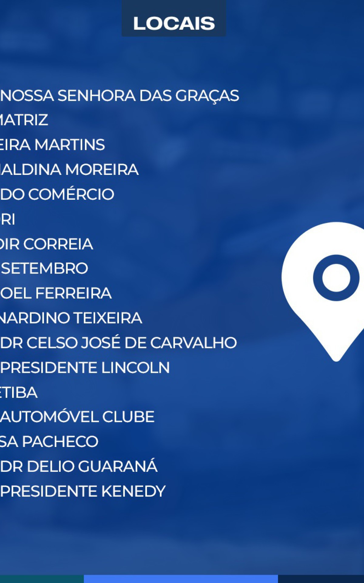 Endere&ccedil;os da retirada de entulhos