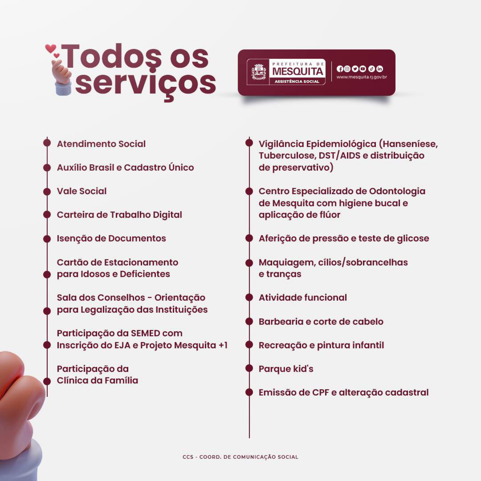 Serviços e atendimentos na Praça Pindorama, no Banco de Areia - Divulgação/ PMM