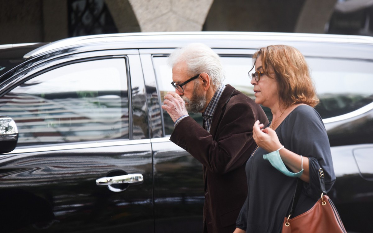 Juca de Oliveira no velório de Jô Soares, em São Paulo, na tarde desta sexta-feira - Leo Franco / Ag. News