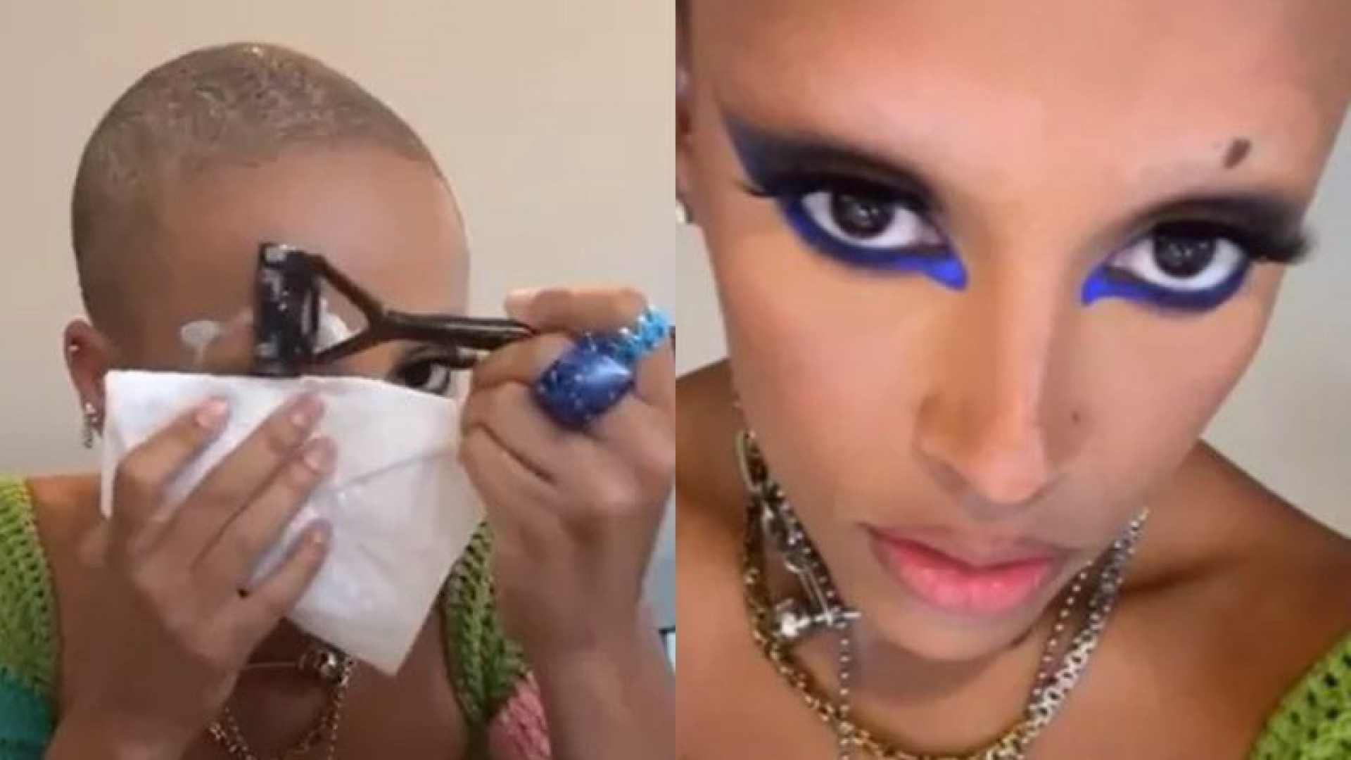 Doja Cat choca f&atilde;s ao raspar sobrancelhas e cabelos durante live - Reprodu&ccedil;&atilde;o / Instagram