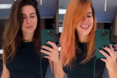 Ruiva! Fernanda Paes Leme exibe novo visual e ganha elogios de amigos e fãs