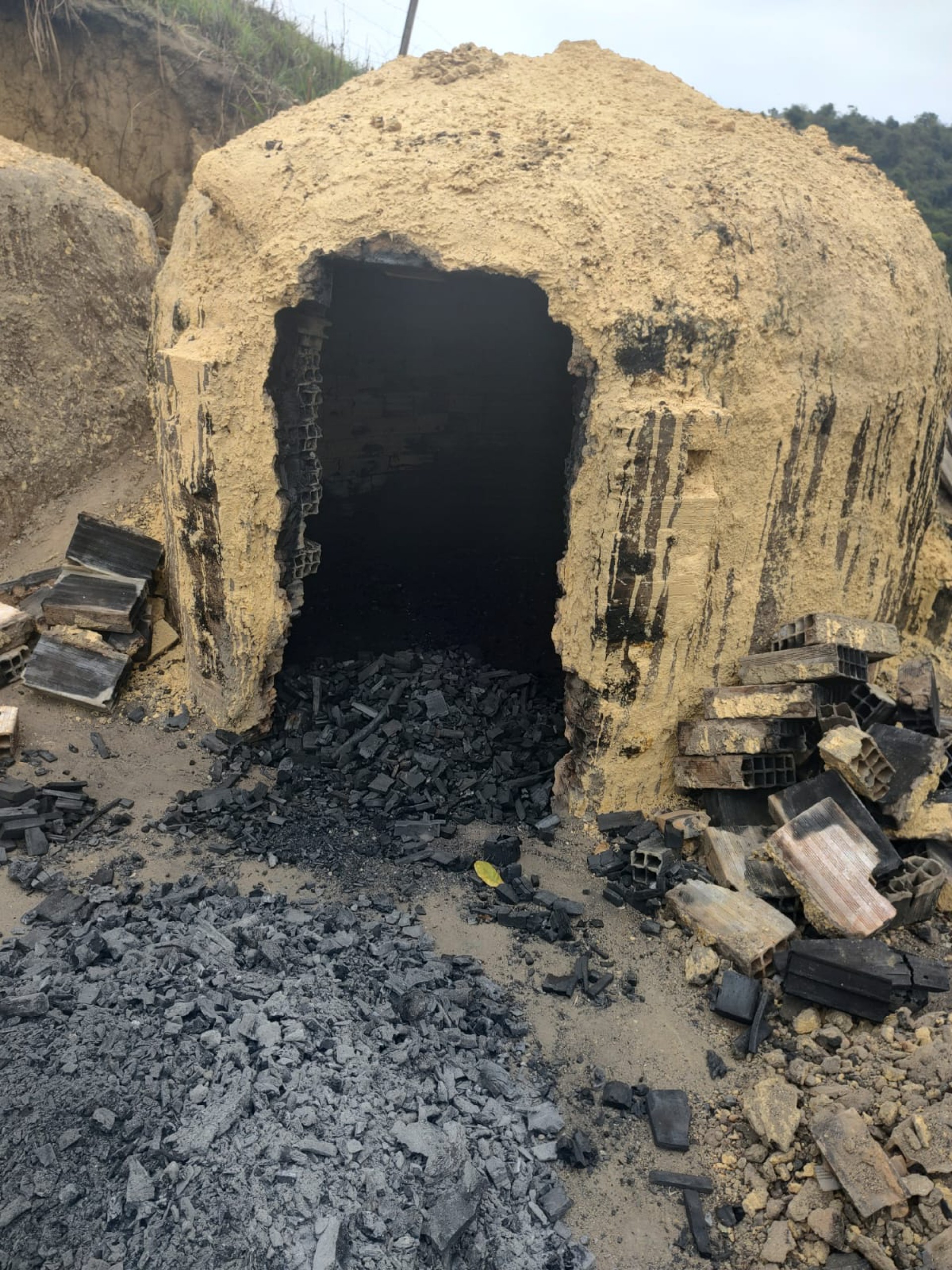 Foram encontrados seis fornos ilegais em pleno funcionamento - Divulgação