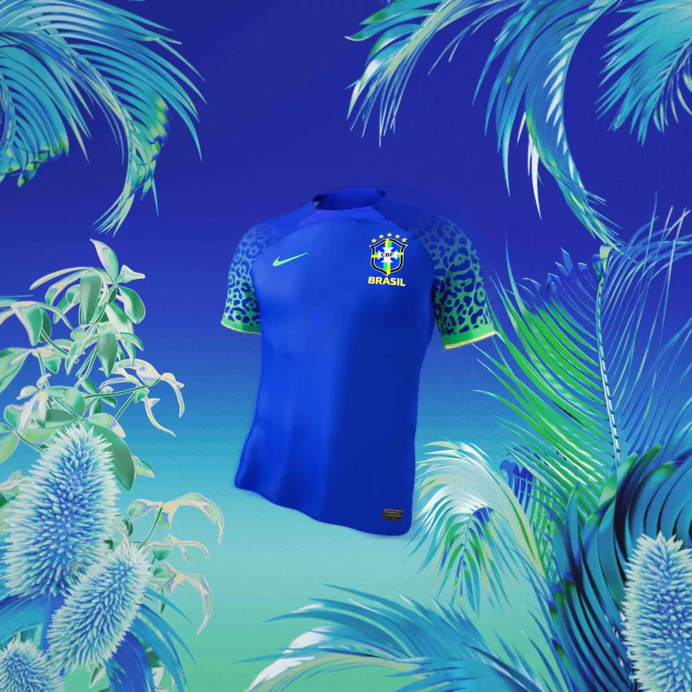 Camisa azul da Seleção também foi inspirada na onça-pintada - Divulgação