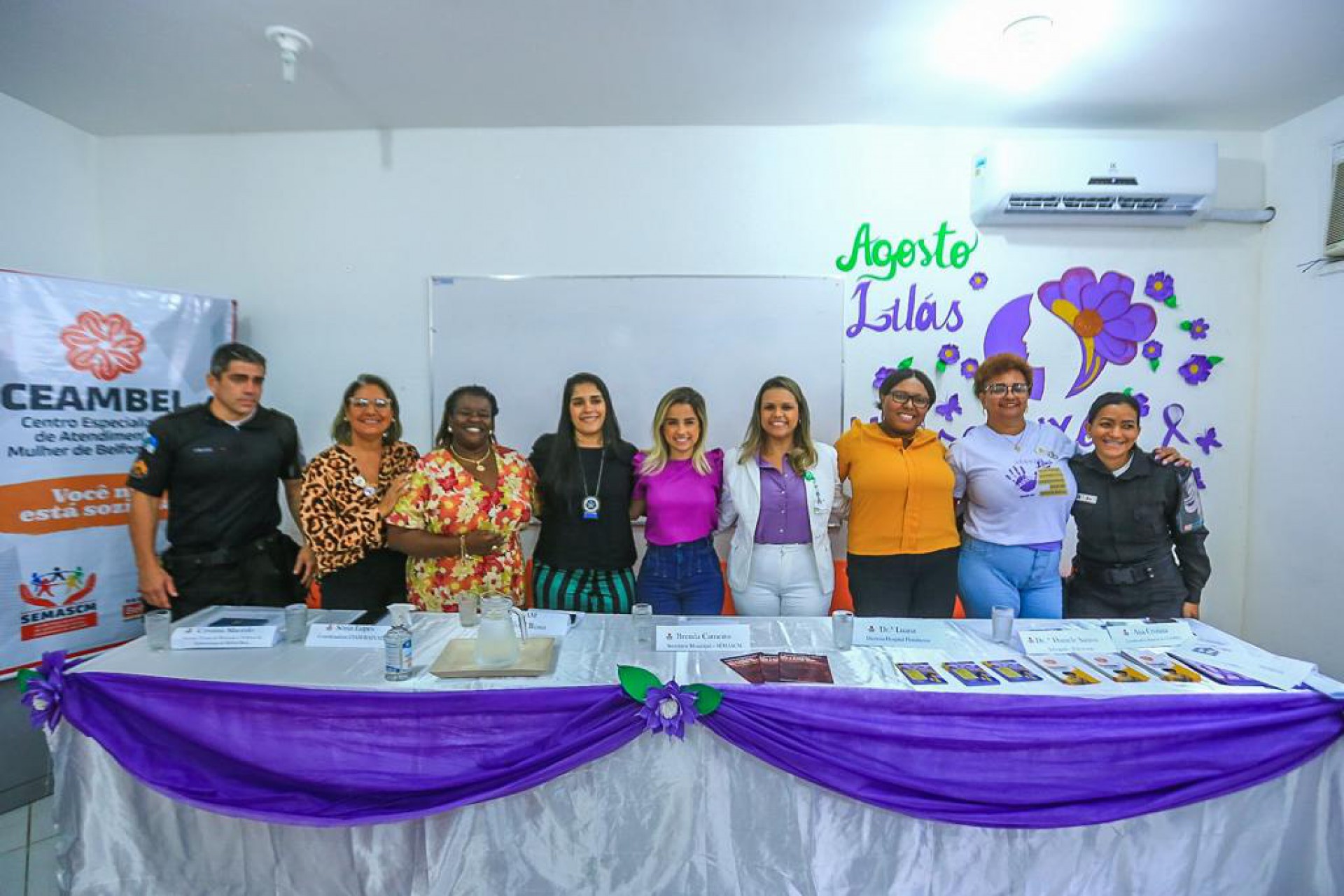 O evento da comemoração de 16 anos da Lei Maria da Penha contou com a participação de diversas autoridades - Rafael Barreto / PMBR