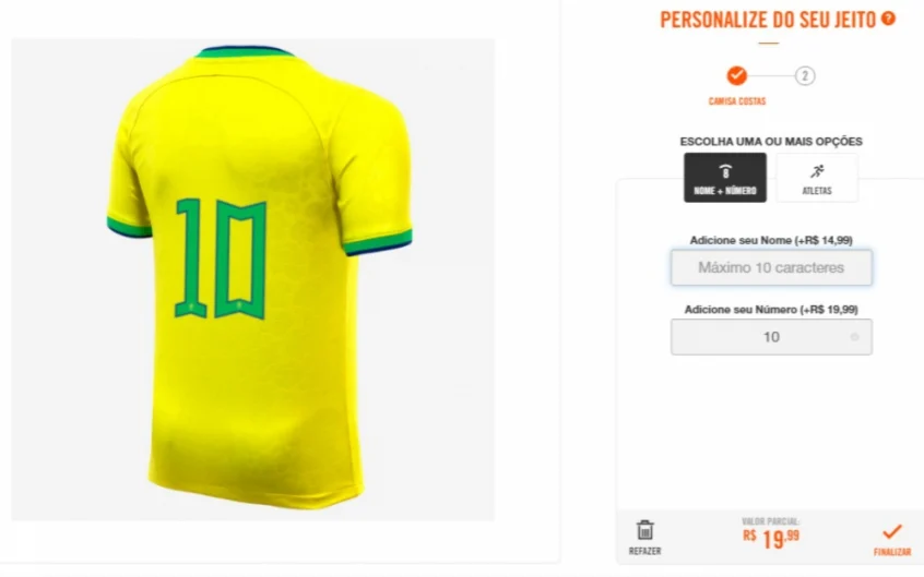 Nova camisa da seleção brasileira não poderá ser personalizada com nomes de políticos