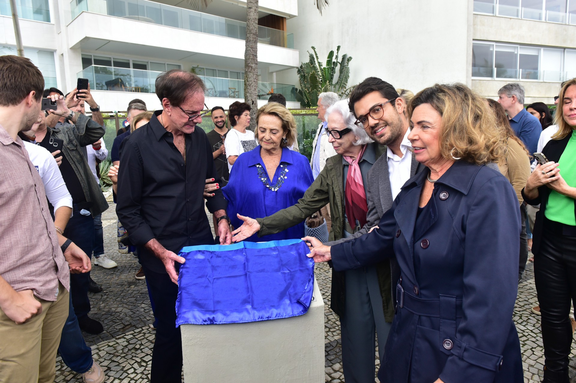 Inauguração da placa em homenagem ao autor Gilberto Braga no Arpoador, na Zona Sul do Rio - Ag. News