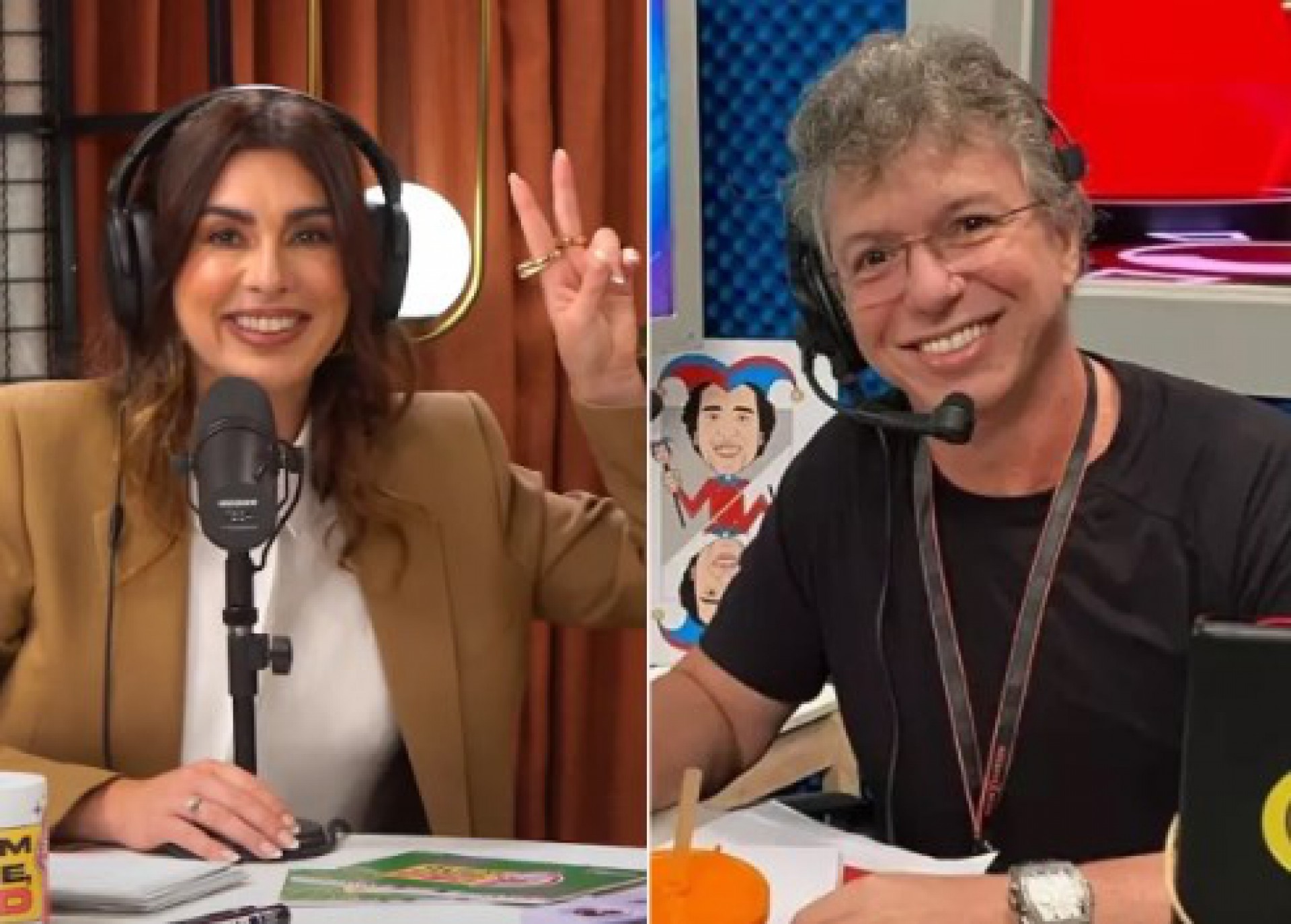 Fernanda Paes Leme e Boninho - Reprodução