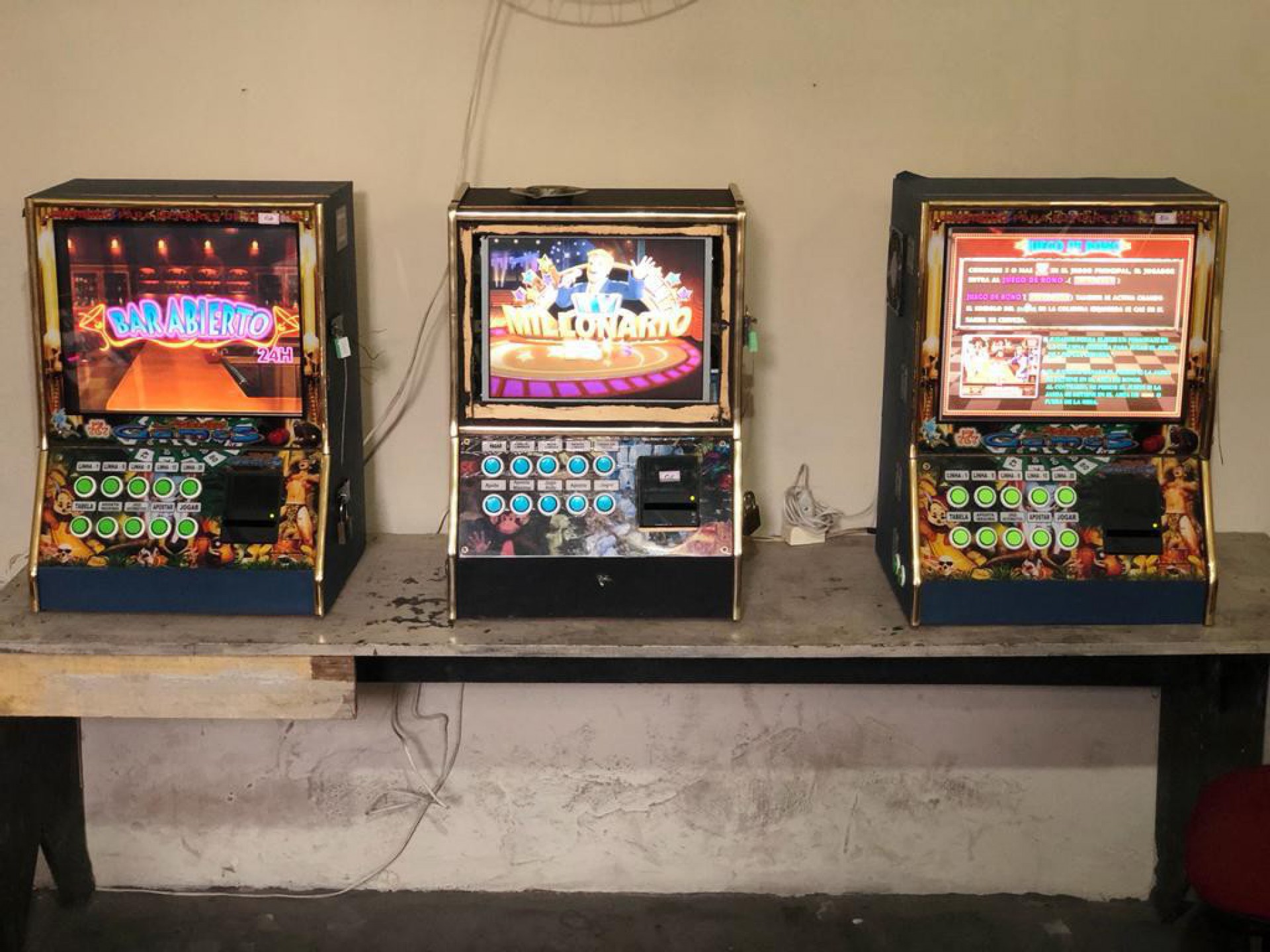 Maquinas caça-níquel apreendidas pelo equipe policial - Divulgação