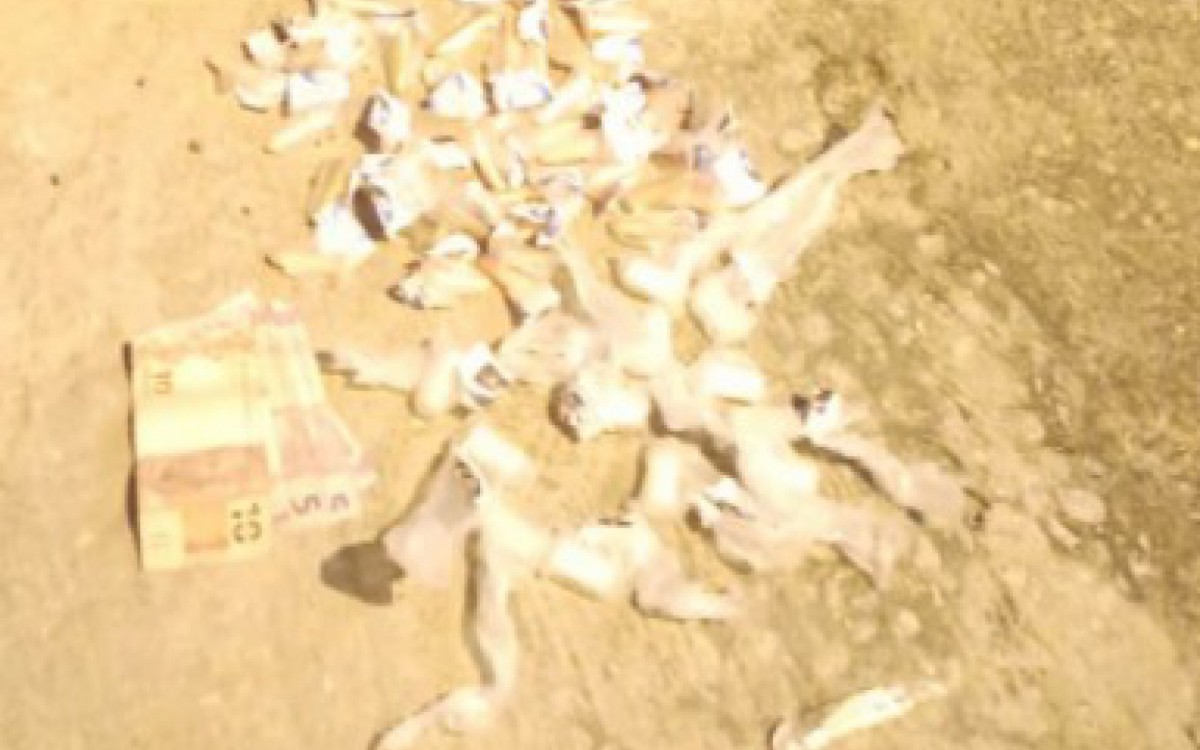 Em Araruama, foram apreendidos 56 pinos de coca&iacute;na, dois tabletes de maconha e R$ 30 em esp&eacute;cie 