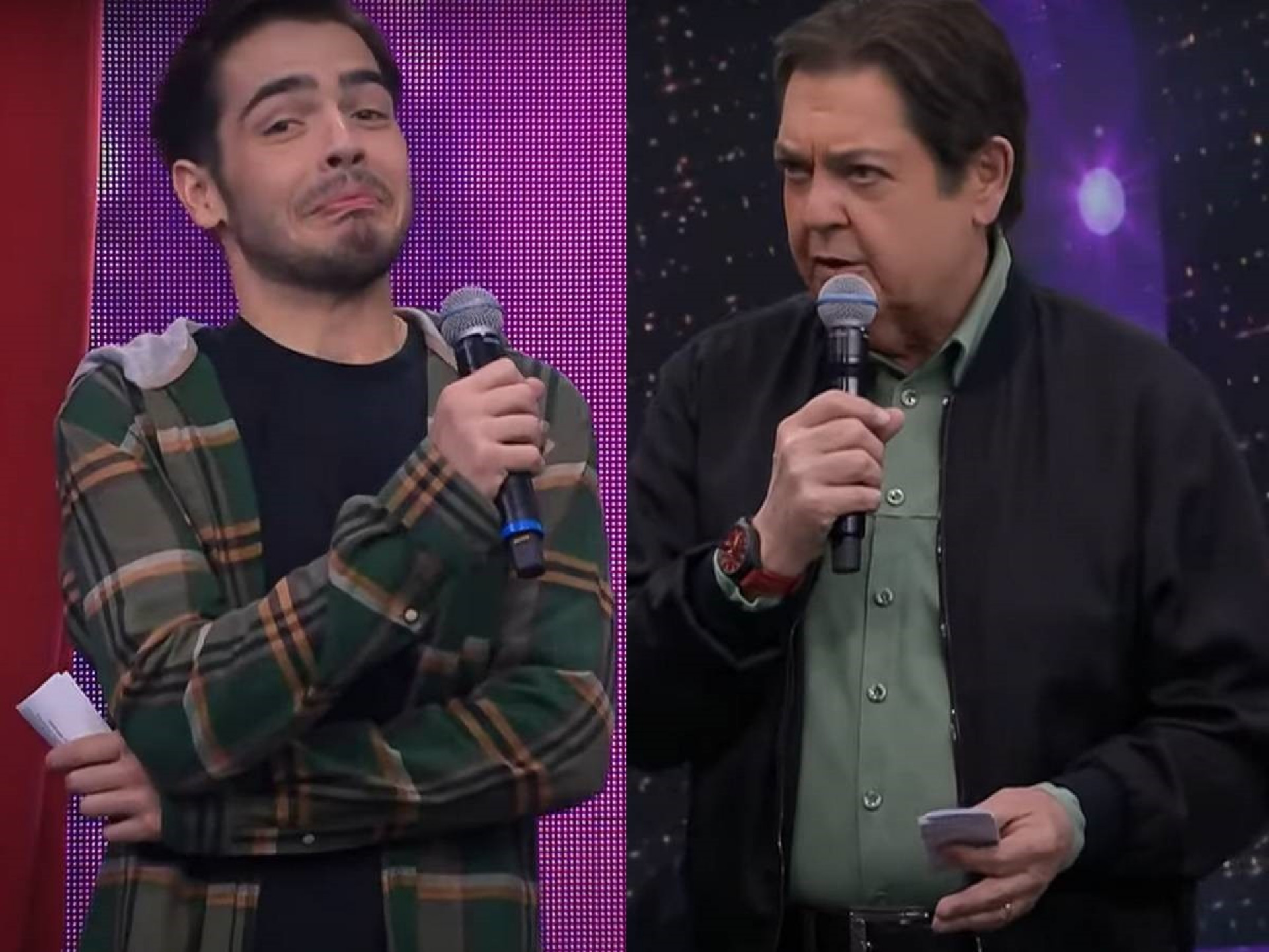 João Guilherme Silva, filho de Faustão, deixa apresentador constrangido após fazer pergunta sobre sexo - Reprodução