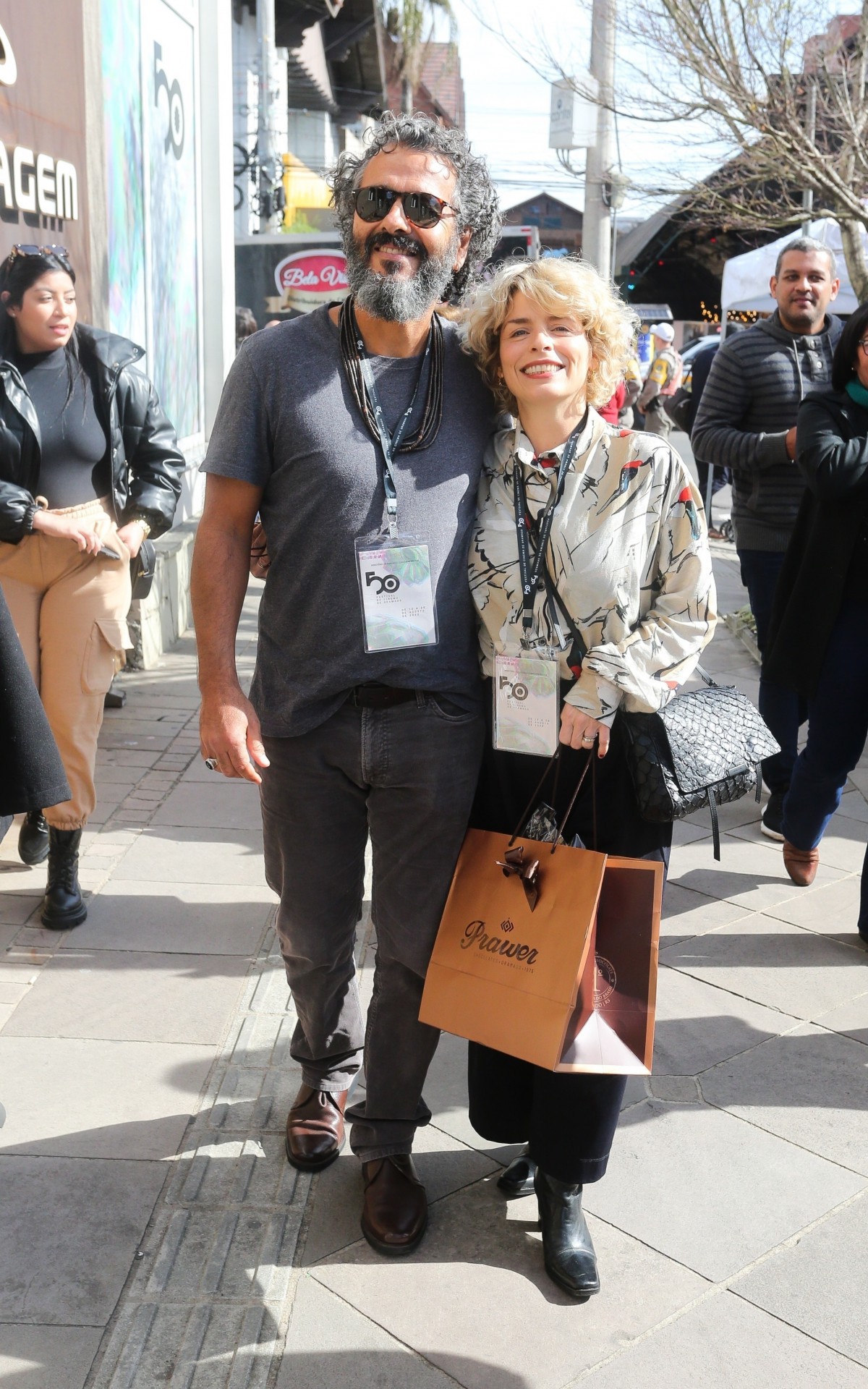 Marcos Palmeira e a esposa, Gabriela Gastal