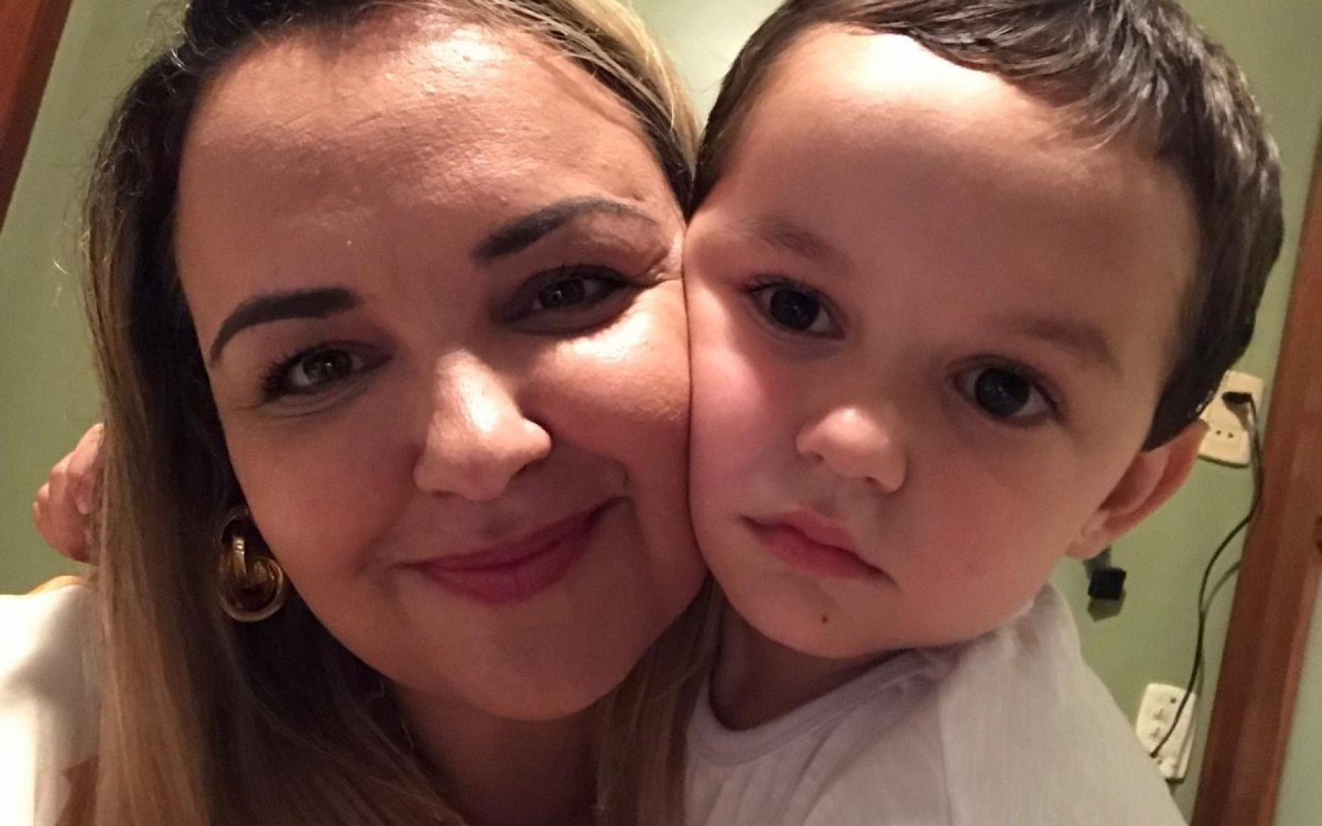  Gisele com o filho Bernardo
