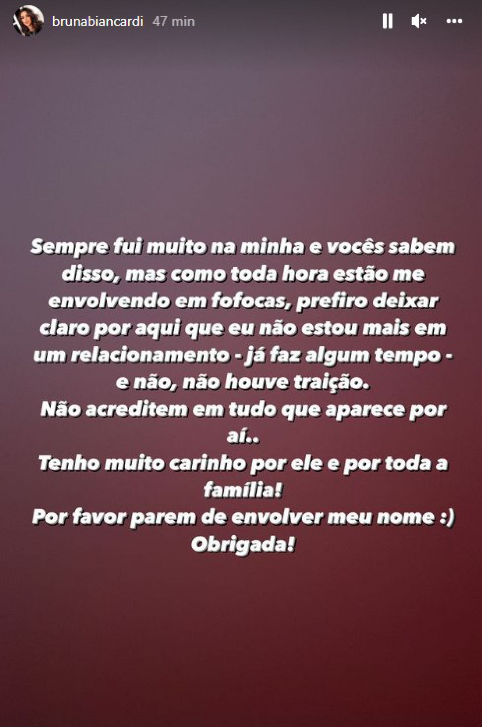 Bruna Biancardi se pronuncia sobre fim de namoro com Neymar Jr. - Reprodução/Instagram