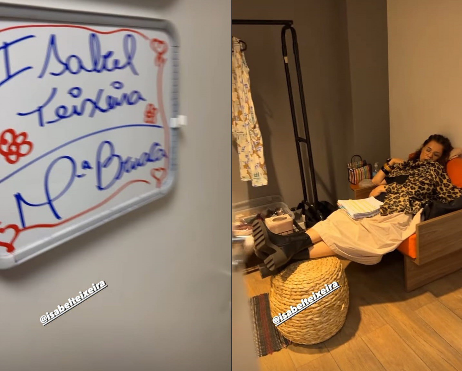 José Loreto flagrou Isabel Teixeira nos bastidores de novela - Reprodução/Instagram