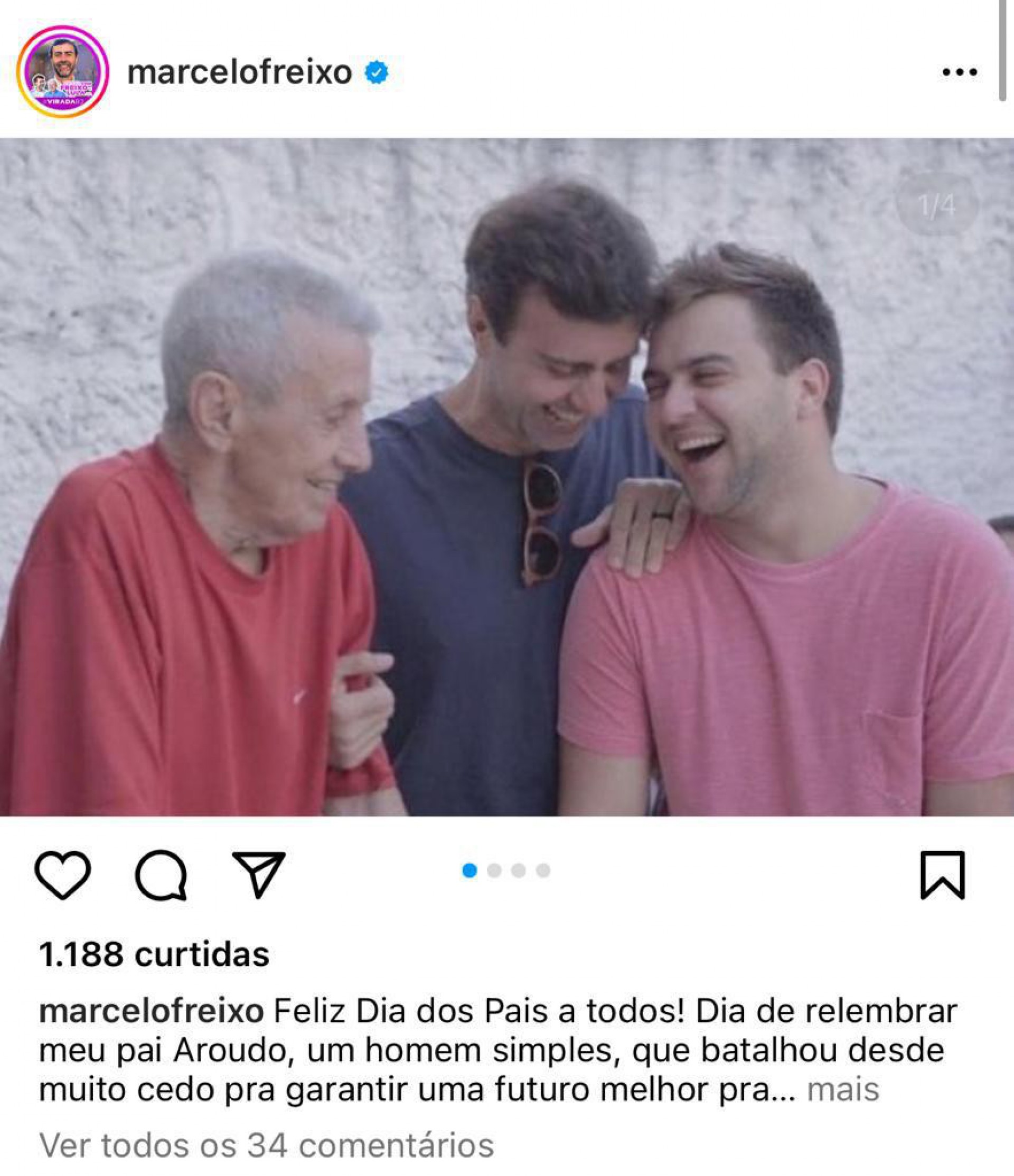 Homenagem de Marcelo Freixo (PSB) no Dia dos Pais