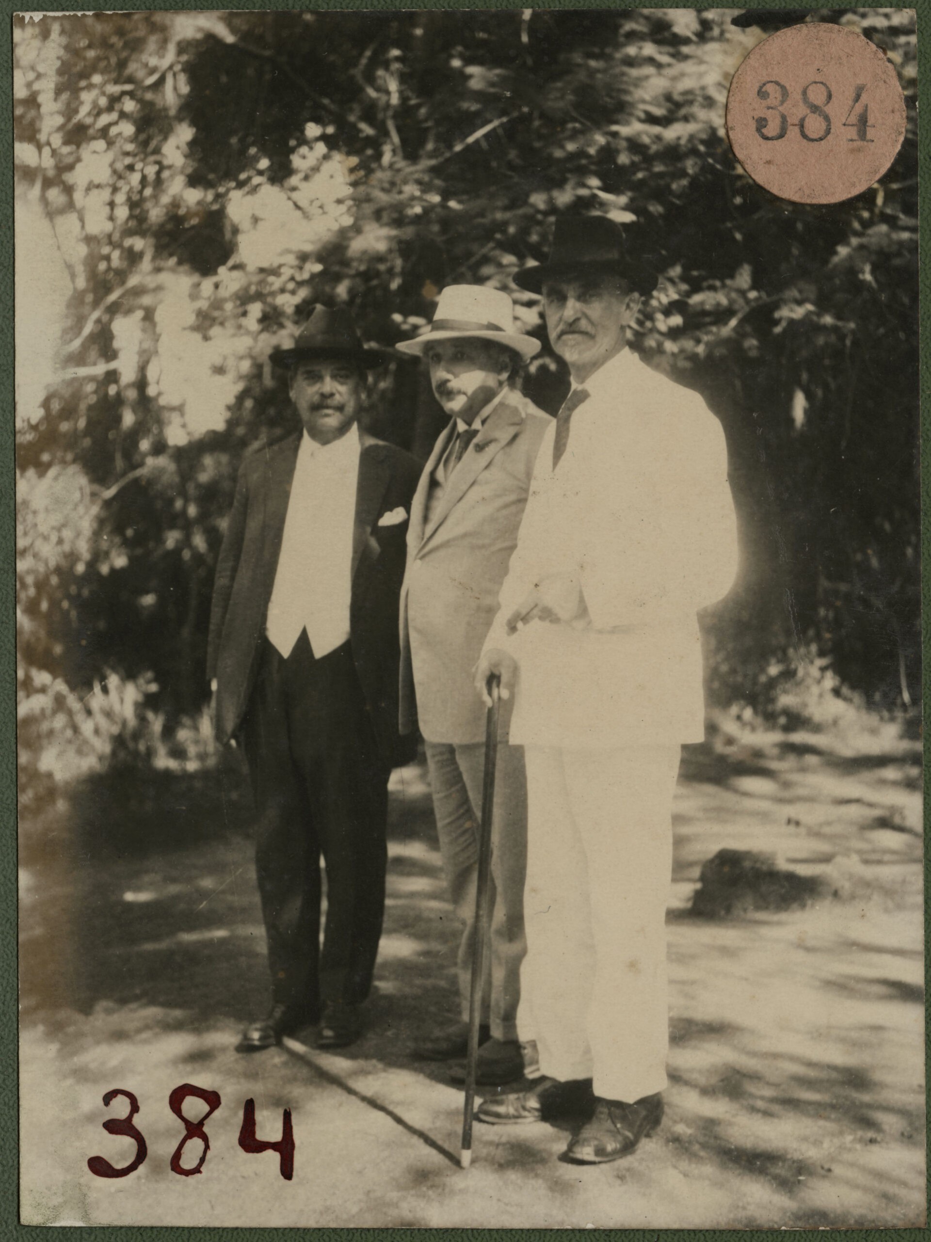 Foto de Albert Einstein em visita ao Jardim Bot&acirc;nico do Rio de Janeiro