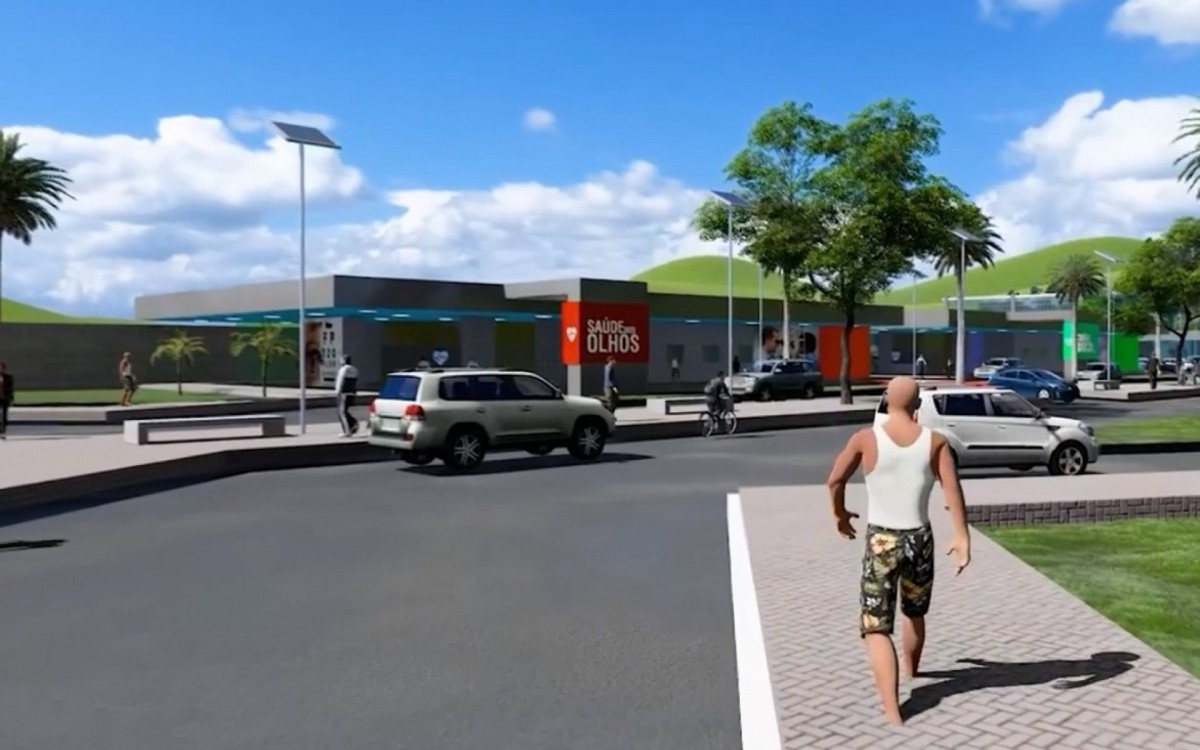 Mais uma imagem de como ficar&aacute; o novo complexo hospitalar