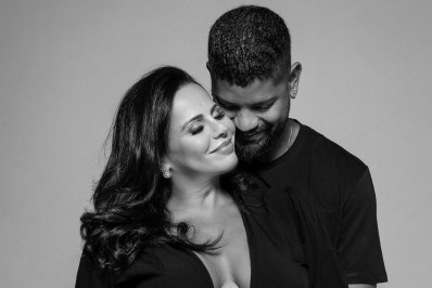 Viviane Araújo exibe corpo em reta final da gravidez ao lado do maridão