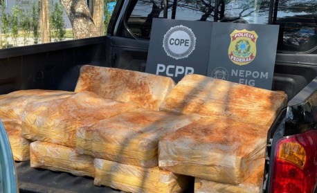 Droga foi apreendida em uma embarcação nas margens do Lado de Itaipu - Divulgação: Polícia Federal