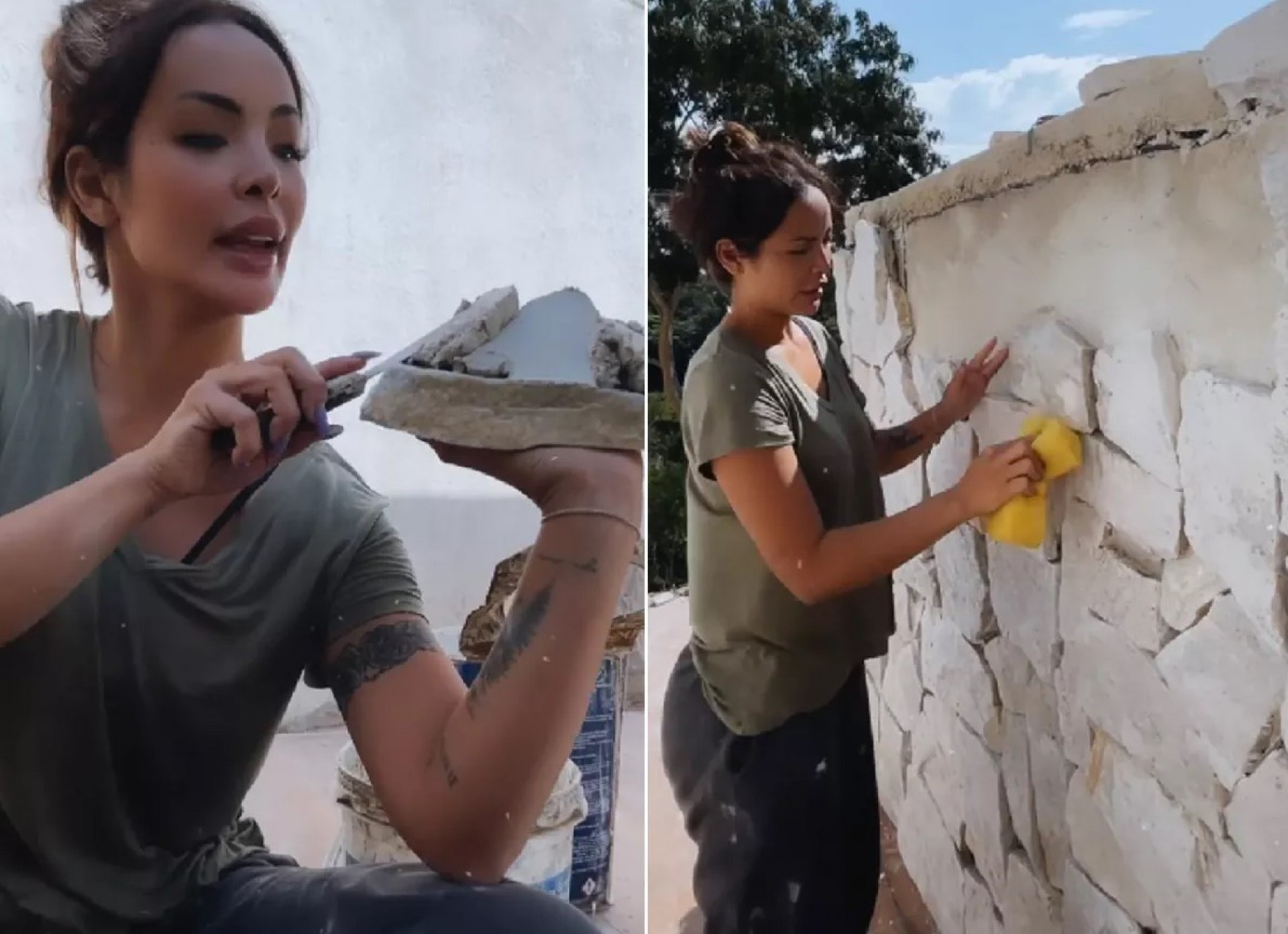 Carol Nakamura tem auxiliado na reforma de sua casa - Reprodução/Instagram