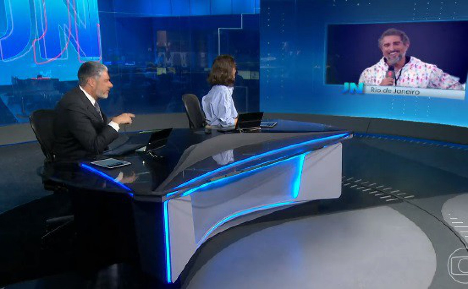 Marcos Mion manda recado para Willian Bonner - Reprodução da TV Globo