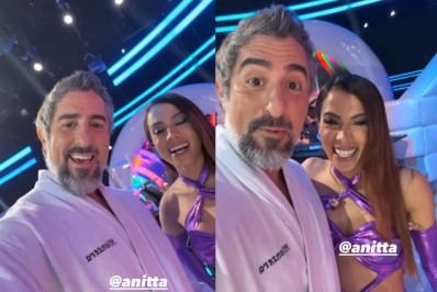 Marcos Mion celebra participação de Anitta no 'Caldeirão'