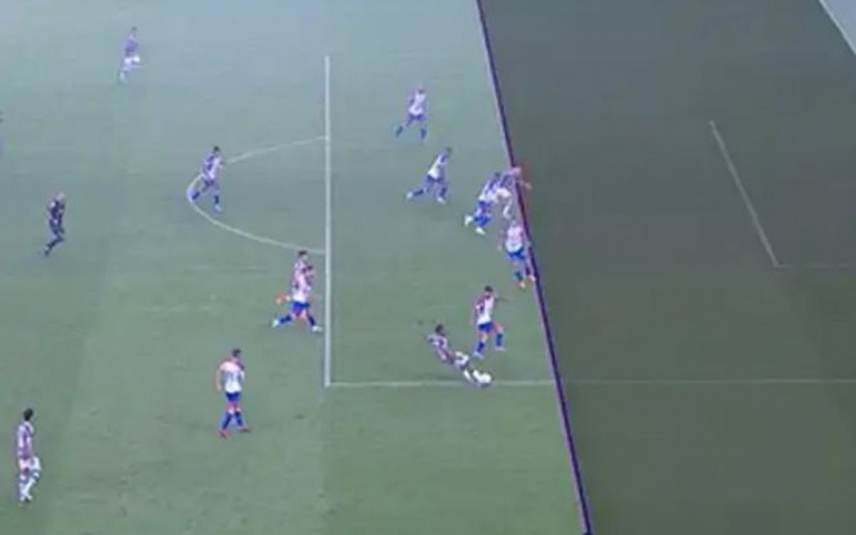 Linha traçada no momento do gol de Germán Cano pelo Fluminense - Foto: Reprodução/CBF