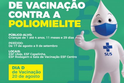 Mesmo as crianças com esquema vacinal completo devem tomar reforço contra polio