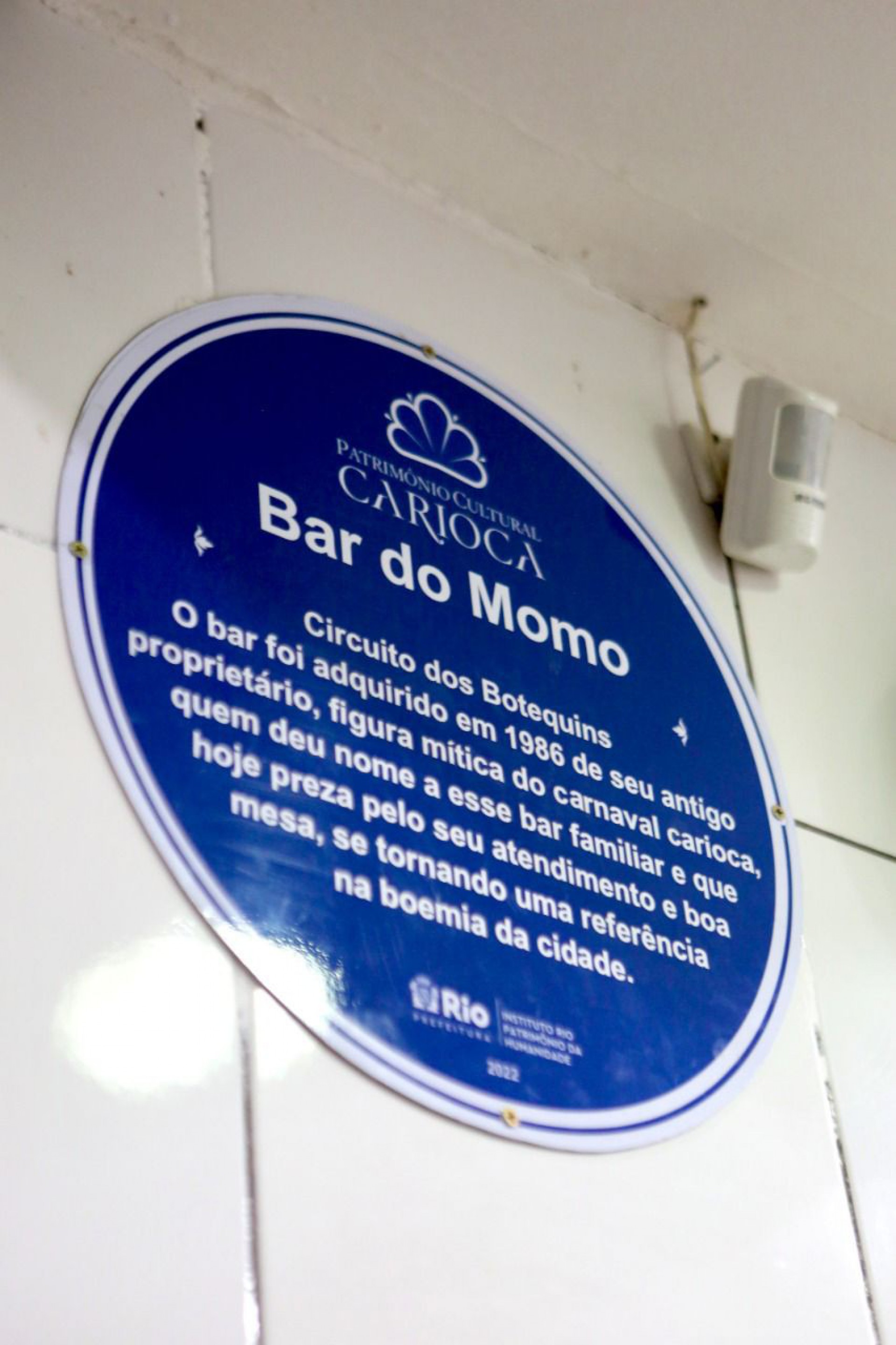 Bar do Momo recebe famoso placa de Patrimônio Cultural - Rafael Catarcione / Prefeitura do Rio