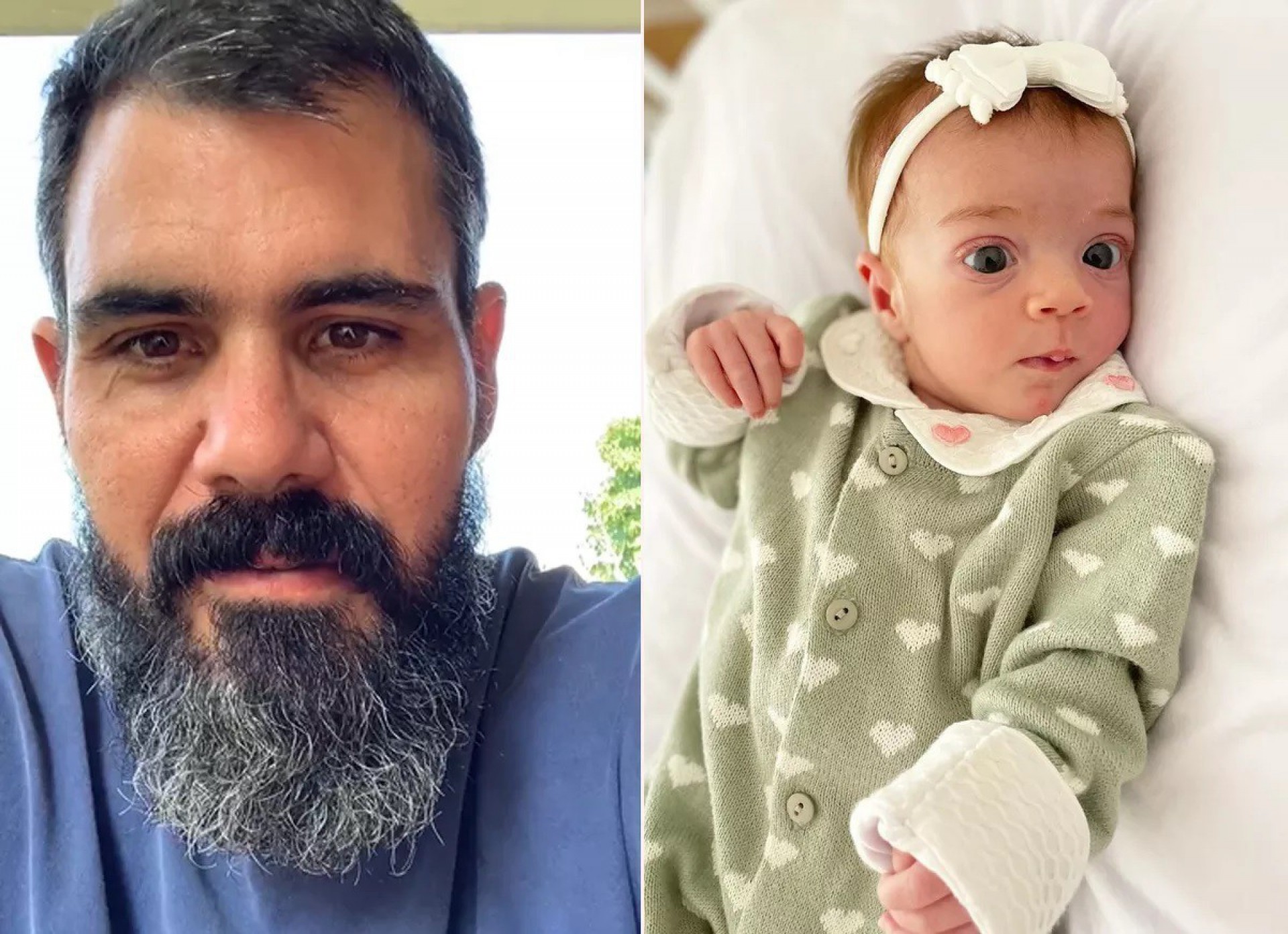 Juliano Cazarré improvisou batismo de emergência da filha caçula  - Reprodução/