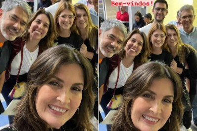 Fátima Bernardes posta foto com William Bonner e Natasha Dantas