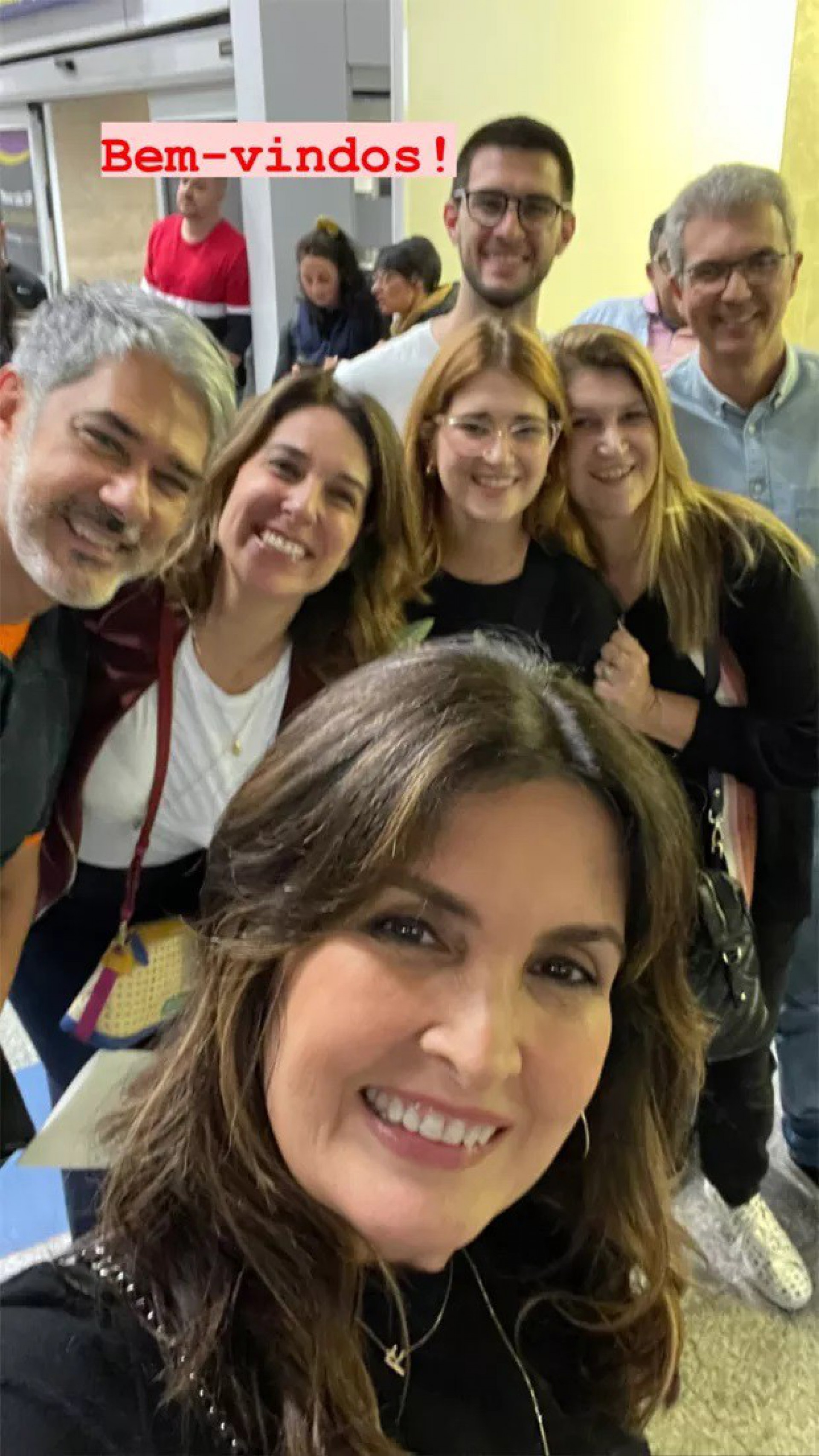 Fátima Bernardes posta selfie em que aparece com William Bonner e Natasha Dantas - Reprodução Internet