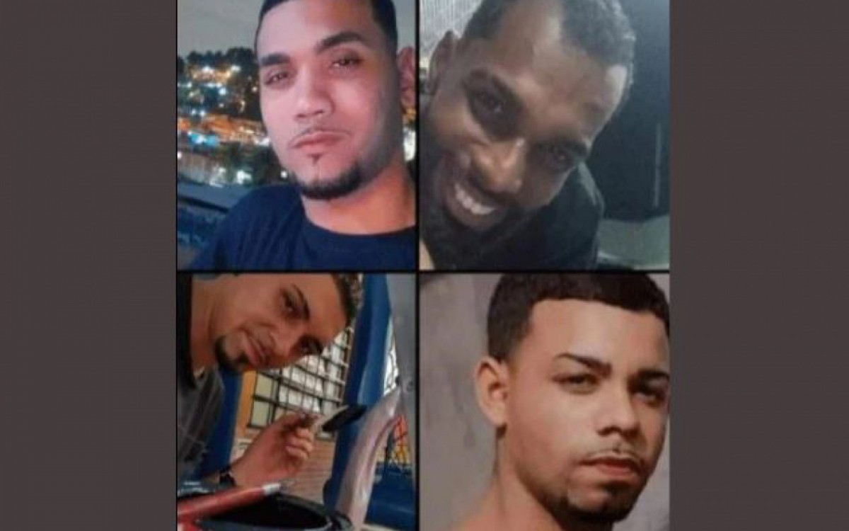 Matheus, Douglas, Adriel e Jhonatan eram amigos de infância e foram levados por criminosos encapuzados quando embarcavam em carro de app
 - Reprodução/Redes Sociais