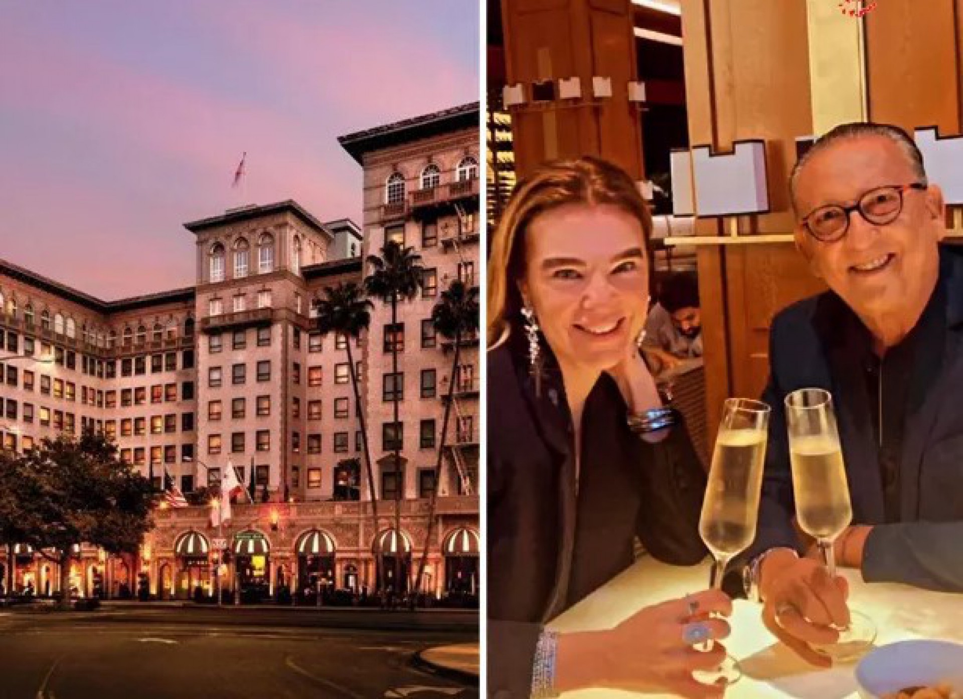 Galvão Bueno e a mulher, Desirée Soares - Reprodução