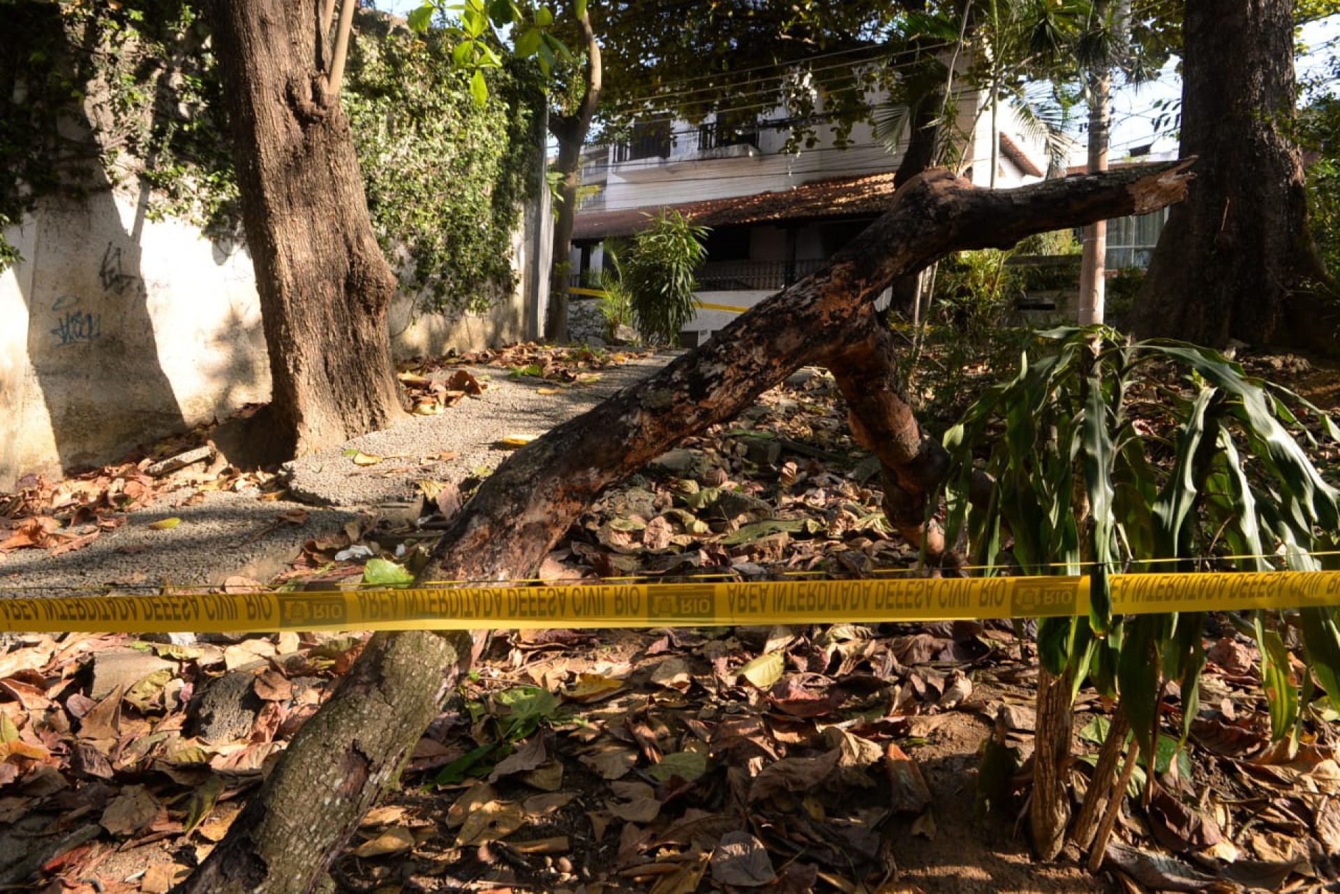 Área onde aconteceu a tragédia foi isolada pelo Corpo de Bombeiros  - Sandro Vox